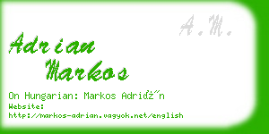 adrian markos business card